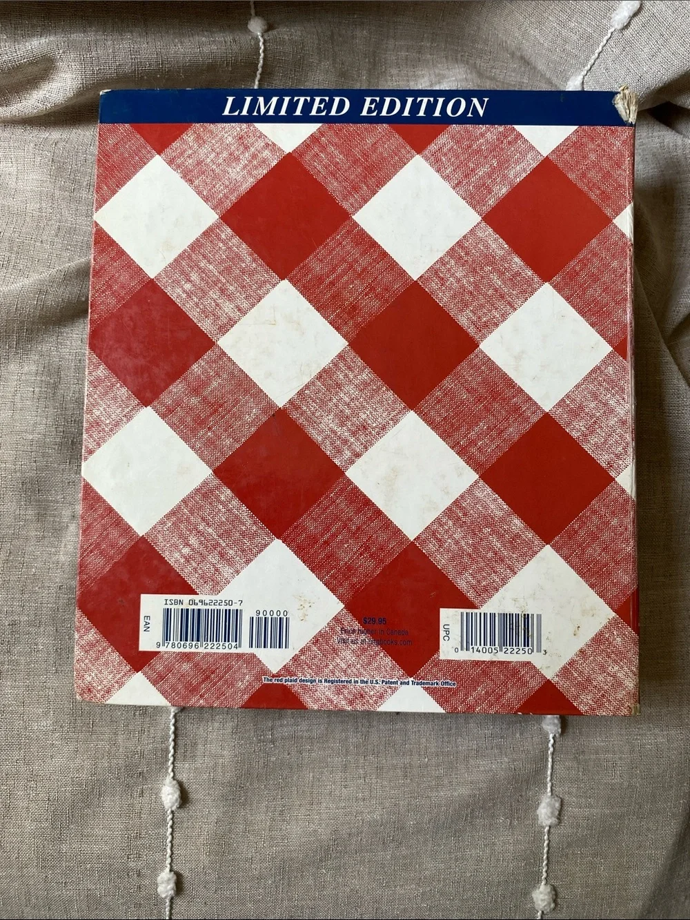 Better Homes And Gardens Cookbook - Red and Cream Plaid Limited Edition